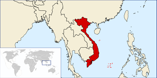 Vietnam konumu