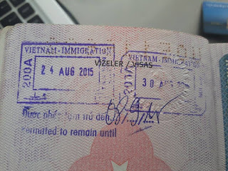 vietnam vize stamp